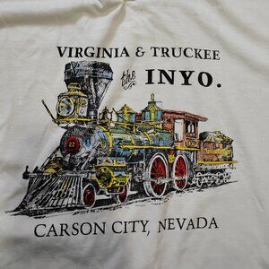Vintage 80s Virginia & Truckee Railroad Train Caron City T-Shirt